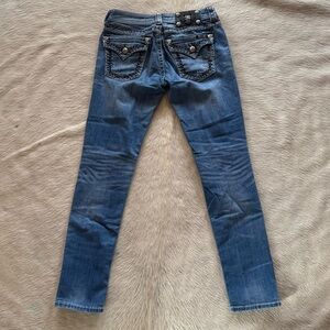 Miss Me Blue Distressed Skinny Jeans